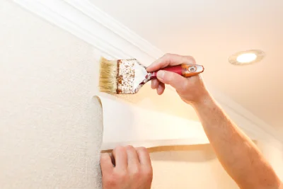 Pose de papier peint à Laubressel — revêtements muraux et toiles de verre